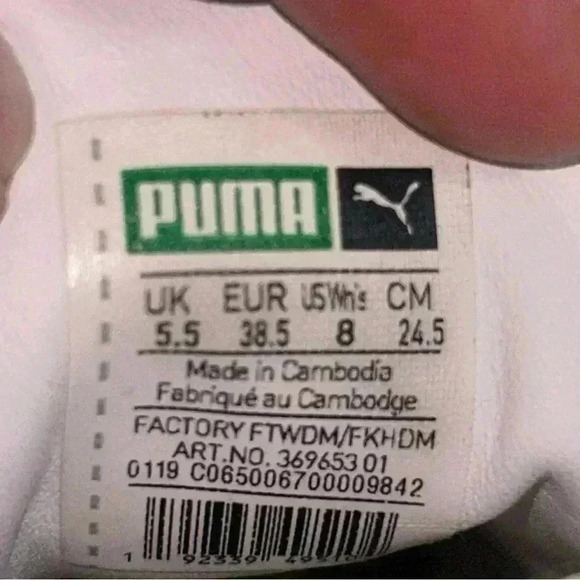 Puma Cali Exotic White And Cream Sneakers 369653-01 Women's Size 8 Great Condt. - Picture 11 of 11
